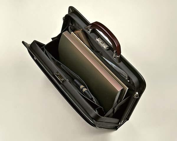 Wood handle briefcase L